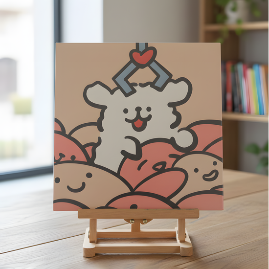 Pompom Ball Mosaic Art